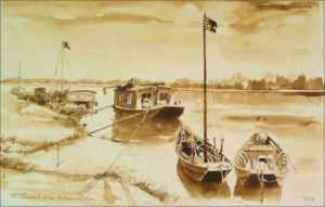 Voir le détail de cette oeuvre: Barques au Thoureil